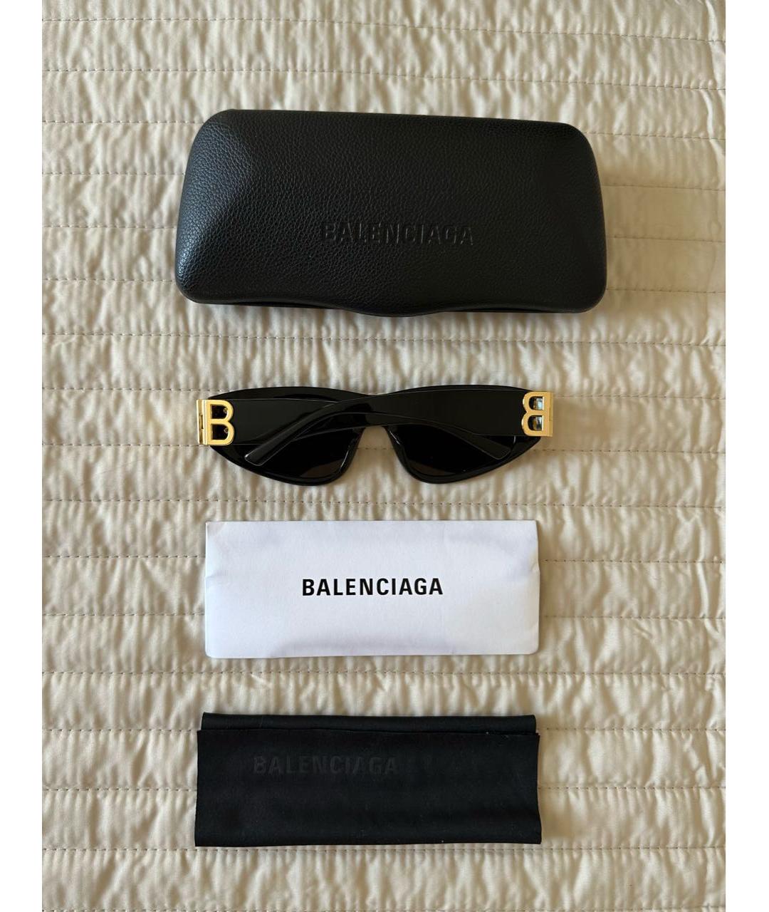 BALENCIAGA Черные пластиковые солнцезащитные очки, фото 4