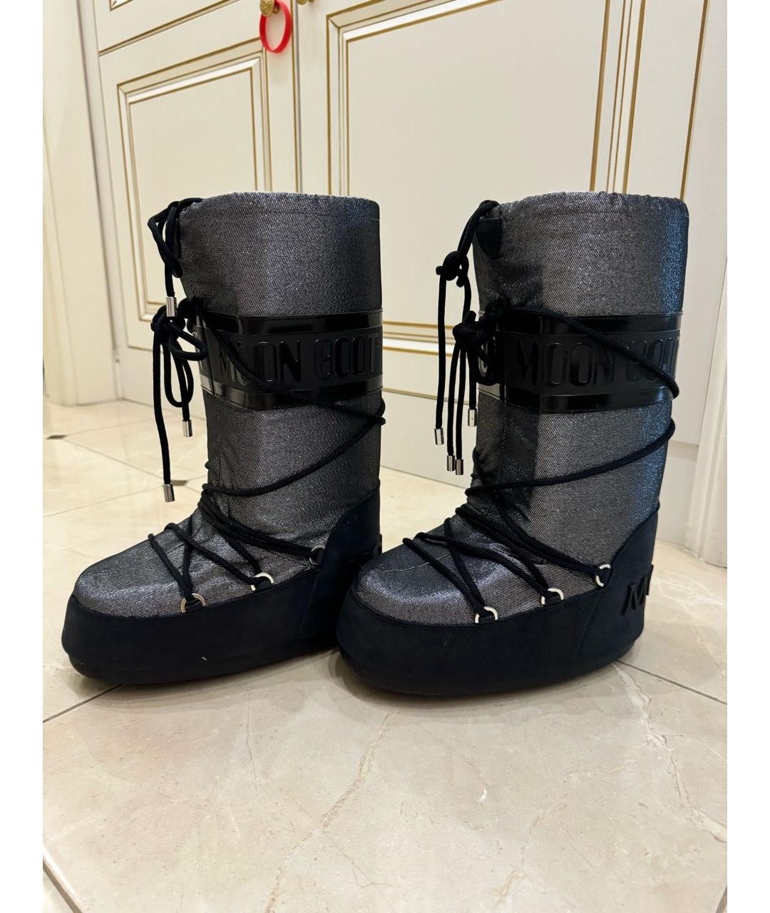 MONCLER Антрацитовые сапоги, фото 8