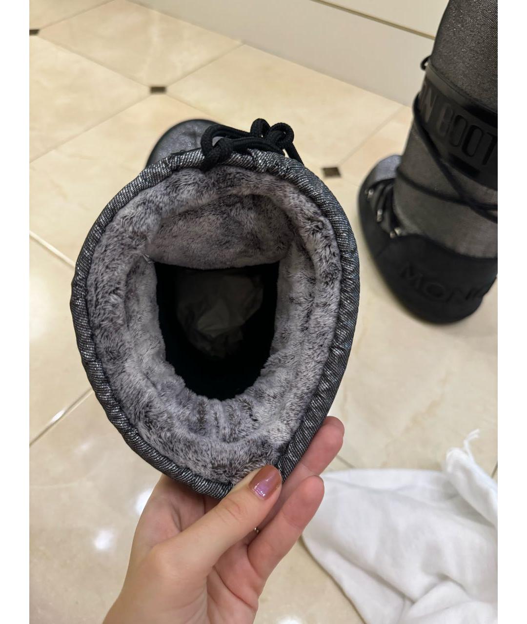 MONCLER Антрацитовые сапоги, фото 3