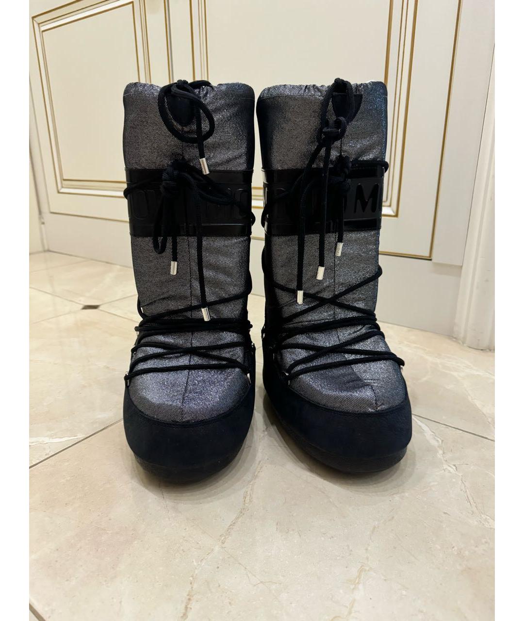 MONCLER Антрацитовые сапоги, фото 2