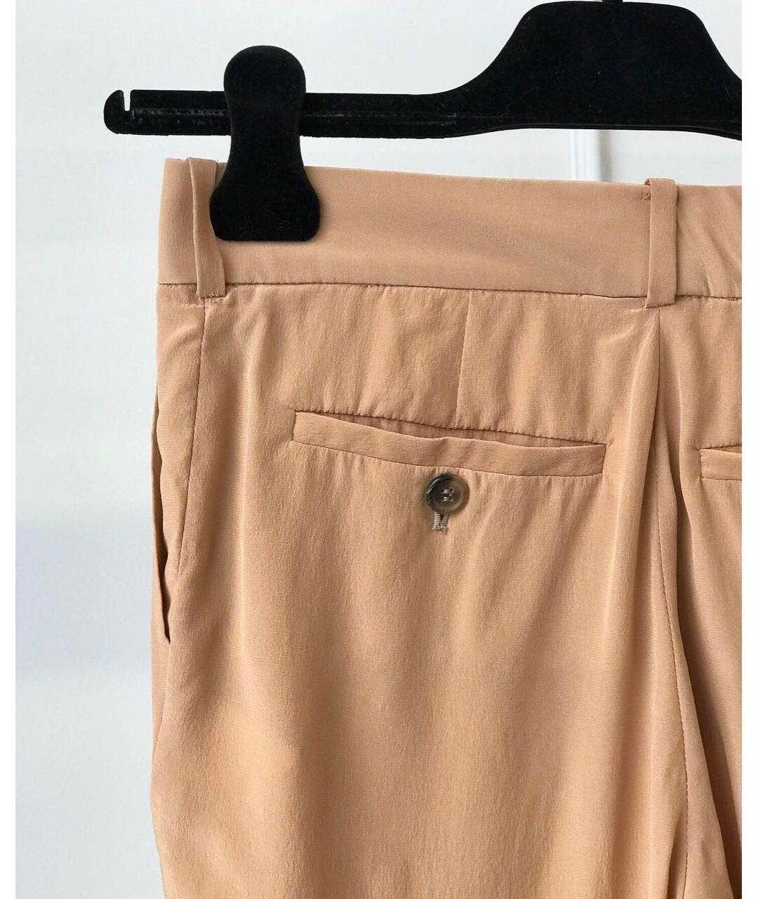 CHLOE Бежевые шелковые прямые брюки, фото 5
