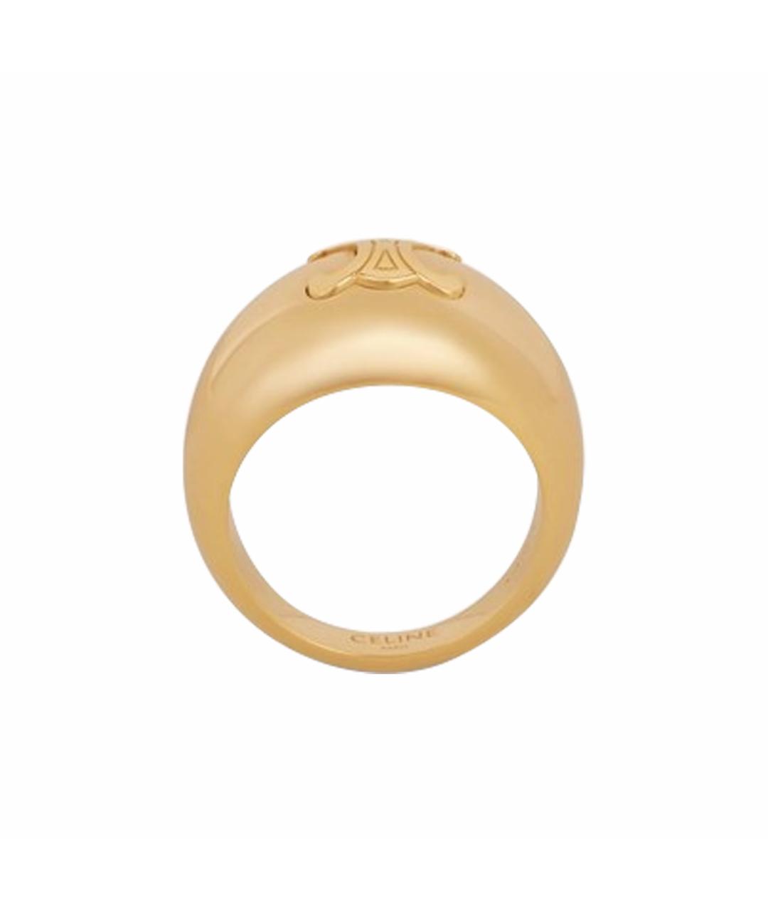 CELINE Золотое латунное кольцо, фото 1