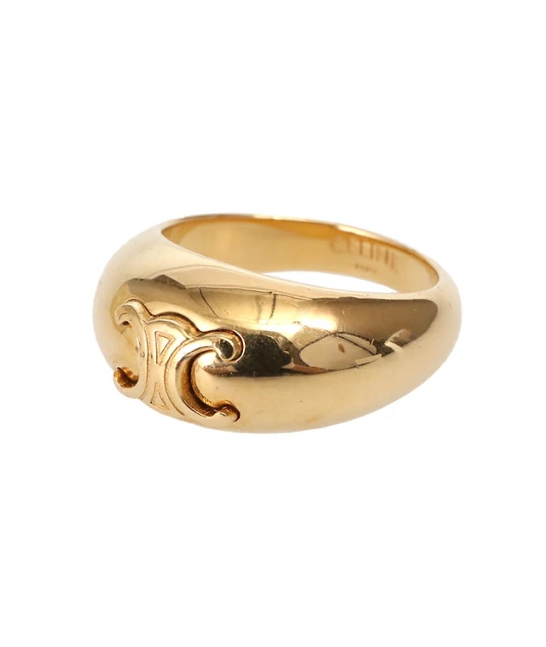 CELINE Золотое латунное кольцо, фото 7