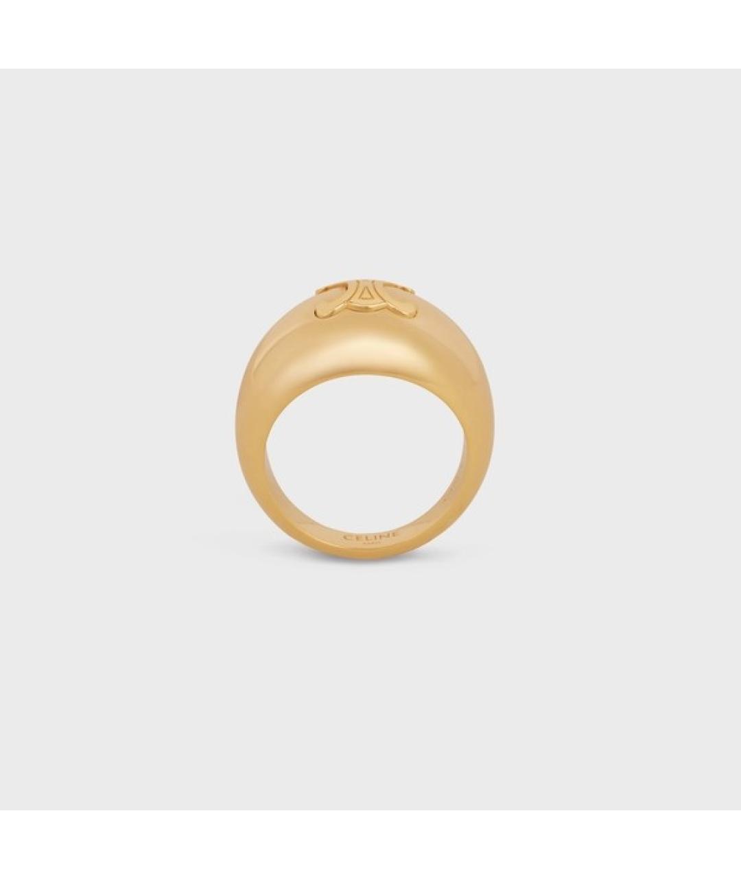 CELINE Золотое латунное кольцо, фото 8