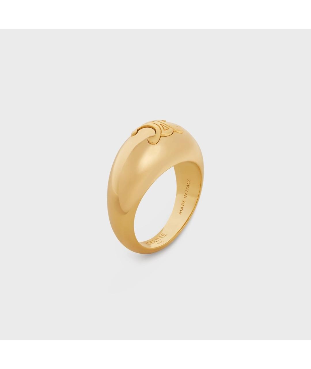 CELINE Золотое латунное кольцо, фото 2
