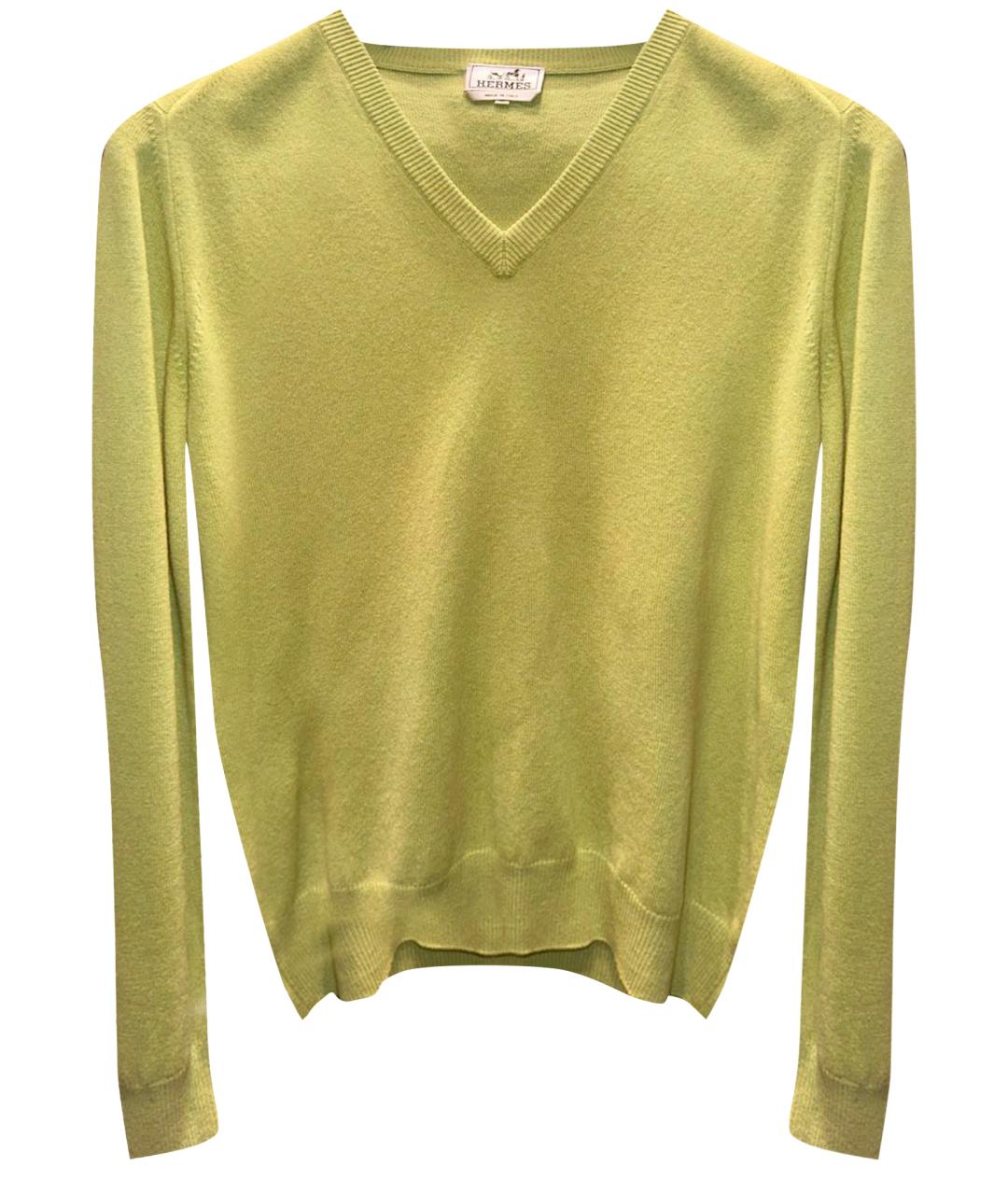 HERMES Зеленый шерстяной джемпер / свитер, фото 1