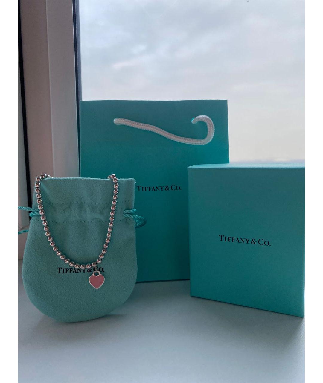 TIFFANY&CO Розовый серебряный браслет, фото 4