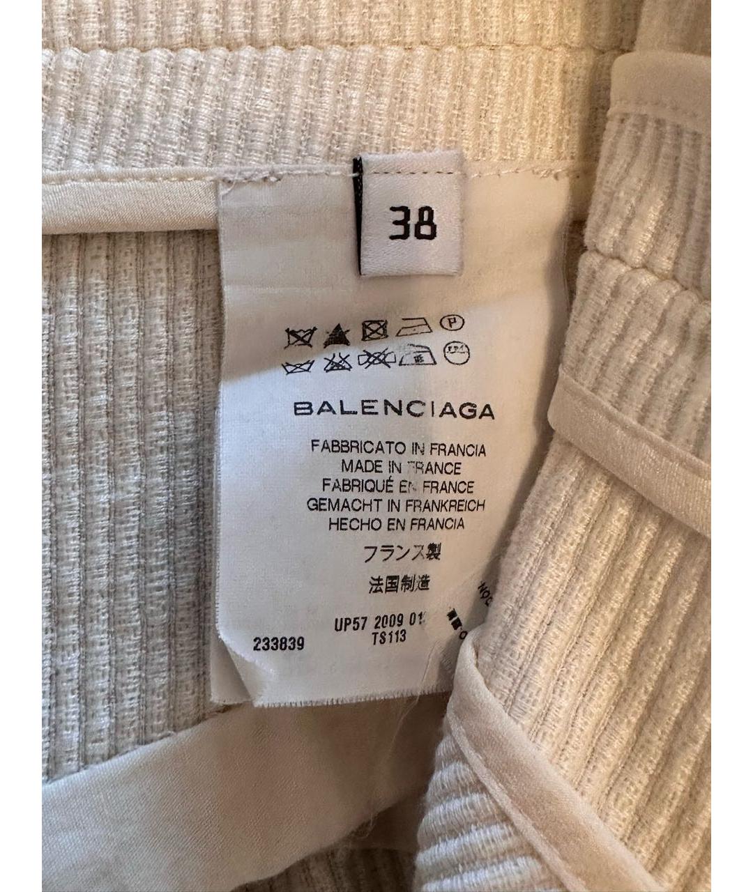 BALENCIAGA Бежевая хлопковая майка, фото 5