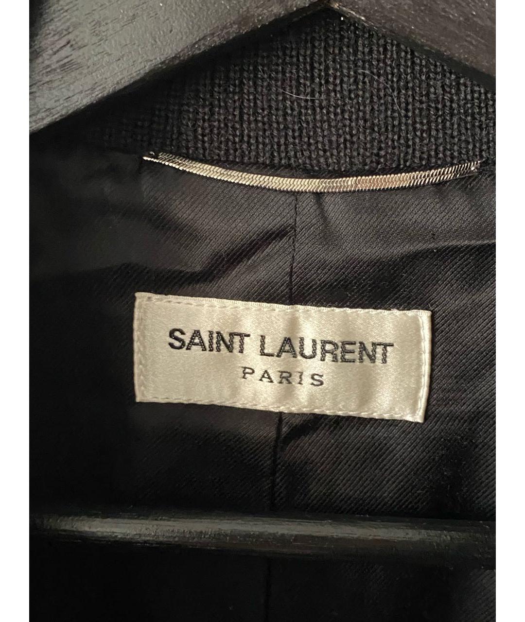 SAINT LAURENT Черная шерстяная куртка, фото 5