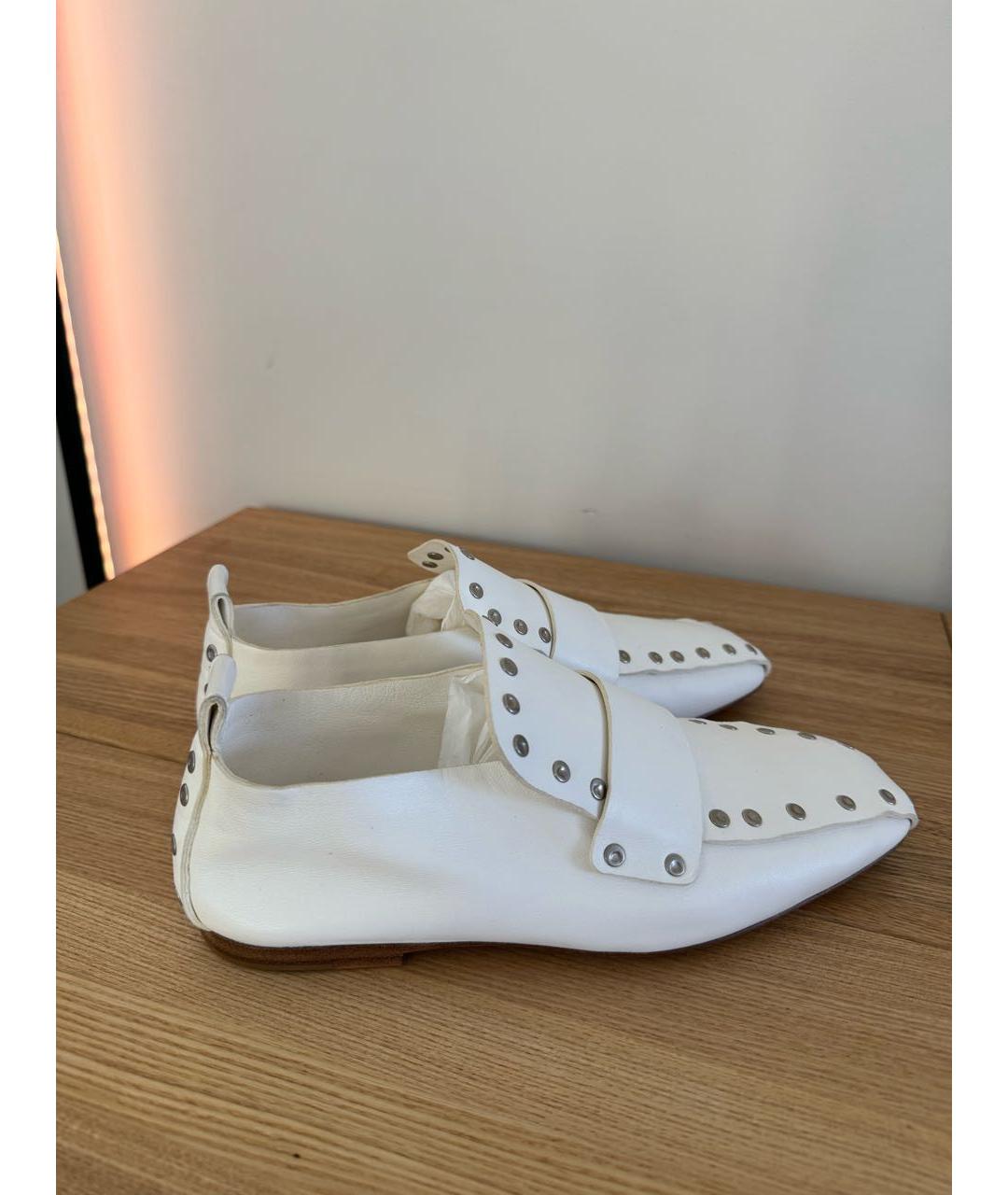CELINE Белые кожаные туфли, фото 4