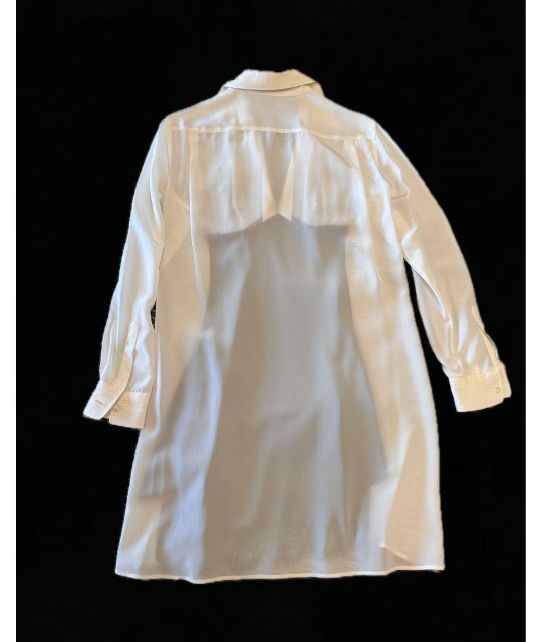 BOUTIQUE MOSCHINO Белое шелковое коктейльное платье, фото 2