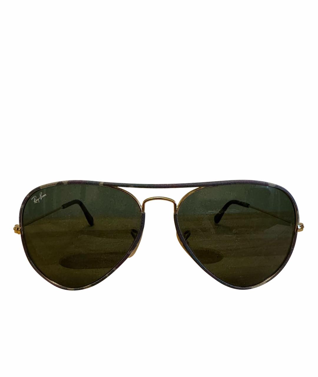 RAY BAN Фиолетовые металлические солнцезащитные очки, фото 1