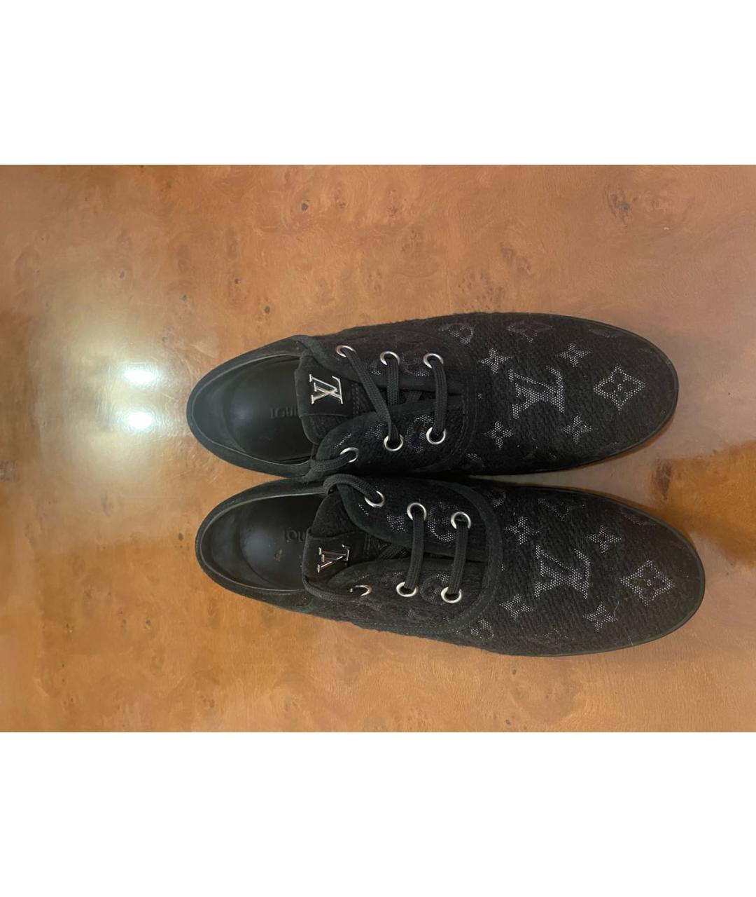 LOUIS VUITTON Черные текстильные туфли, фото 2