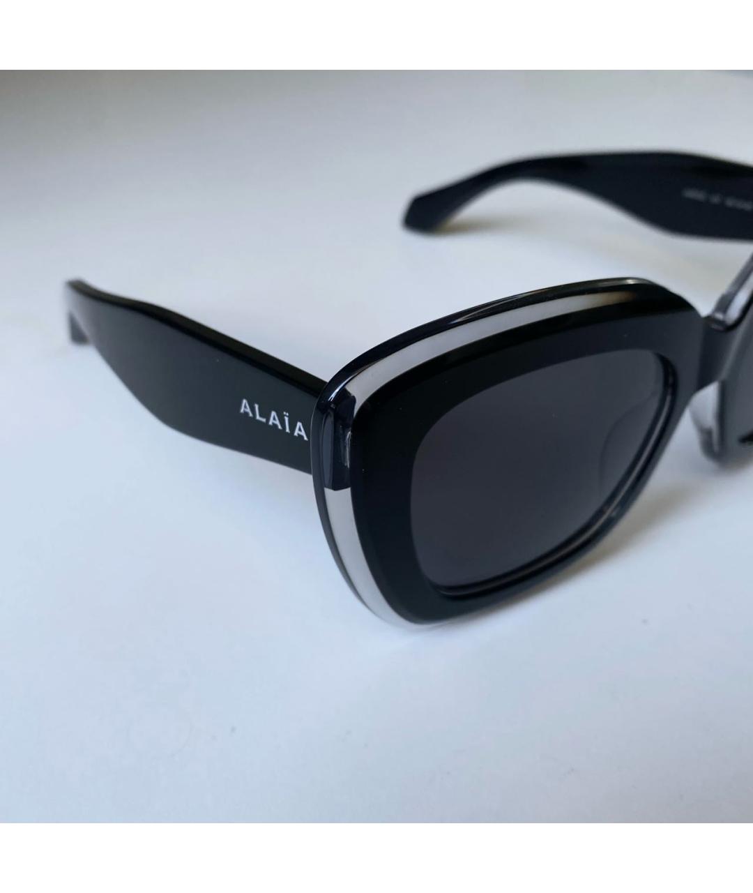 ALAIA Черные пластиковые солнцезащитные очки, фото 4