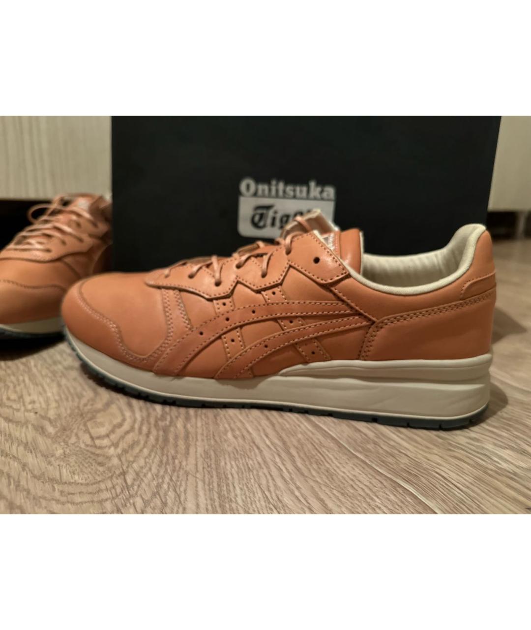 ONITSUKA TIGER Коралловые кожаные низкие кроссовки / кеды, фото 7