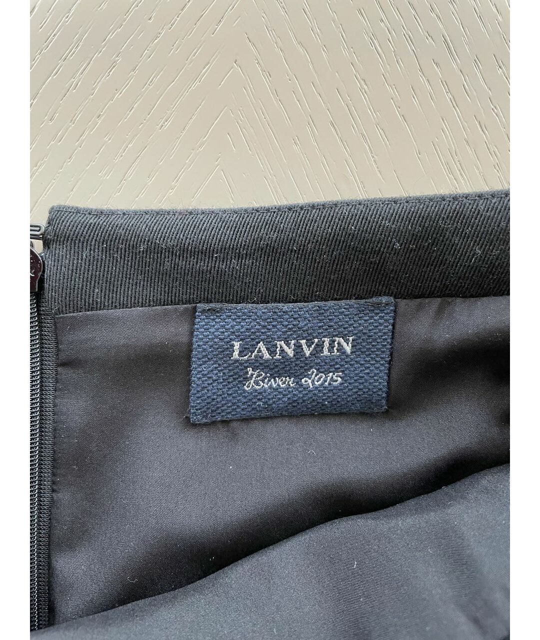 LANVIN Черная шерстяная юбка мини, фото 3