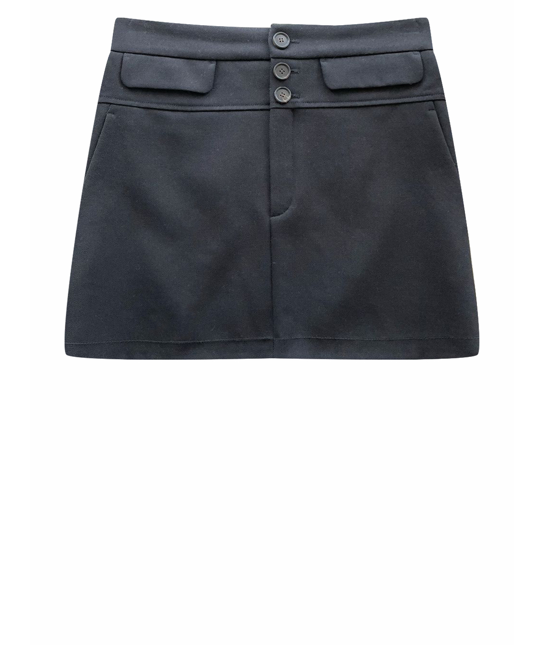 CHLOE Черная шерстяная юбка мини, фото 1