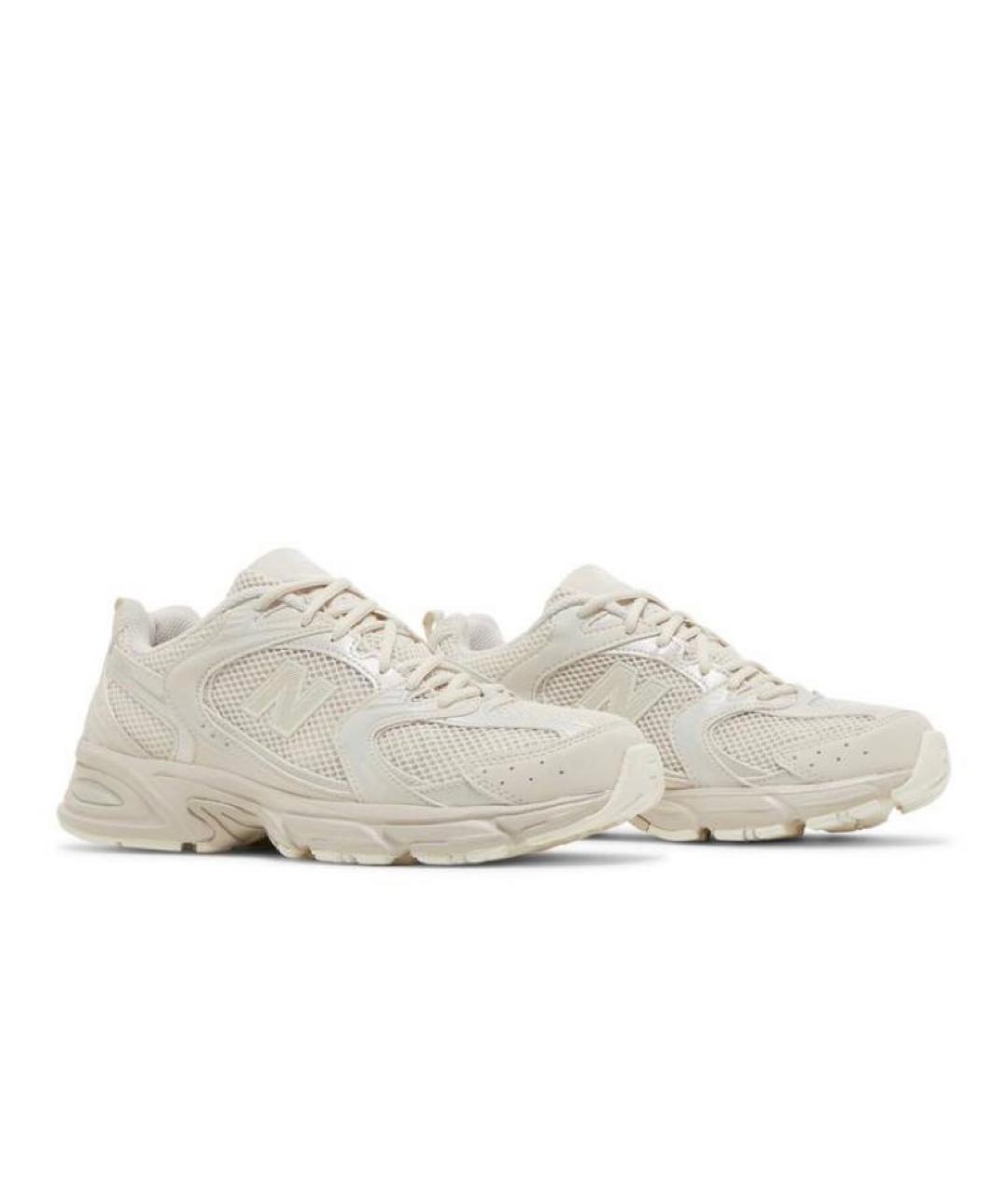 NEW BALANCE Бежевые текстильные низкие кроссовки / кеды, фото 4