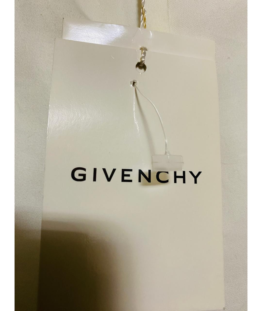 GIVENCHY Белые хлопковые прямые брюки, фото 4