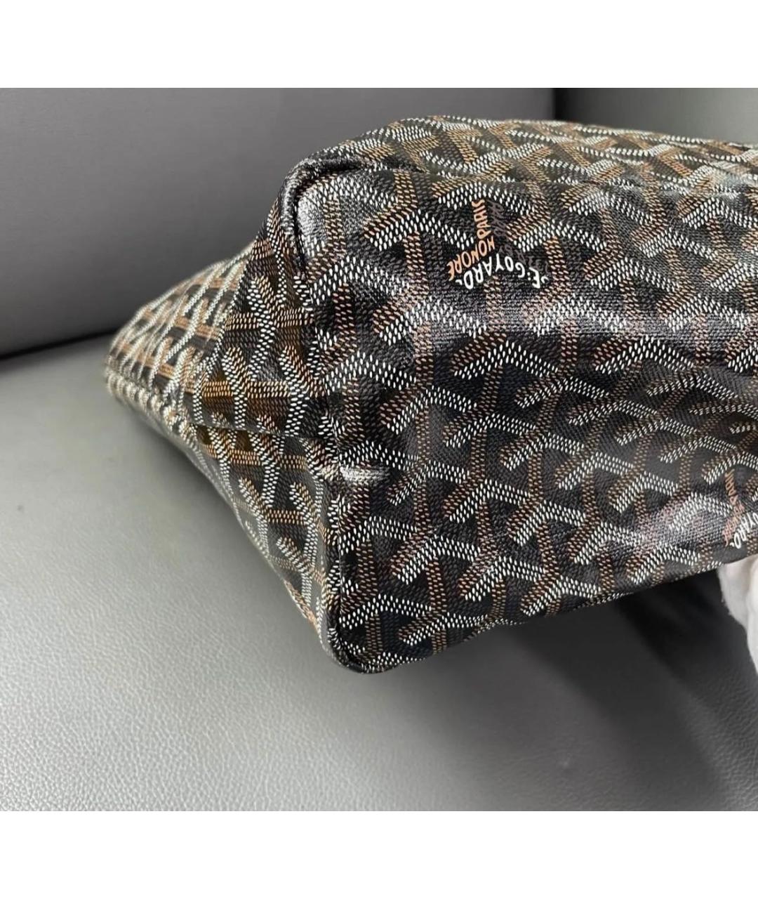 GOYARD Черная кожаная сумка тоут, фото 3