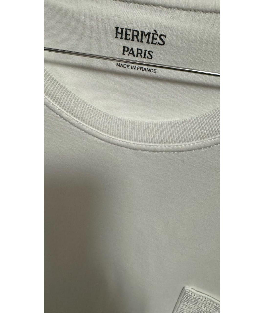 HERMES Белая футболка, фото 5