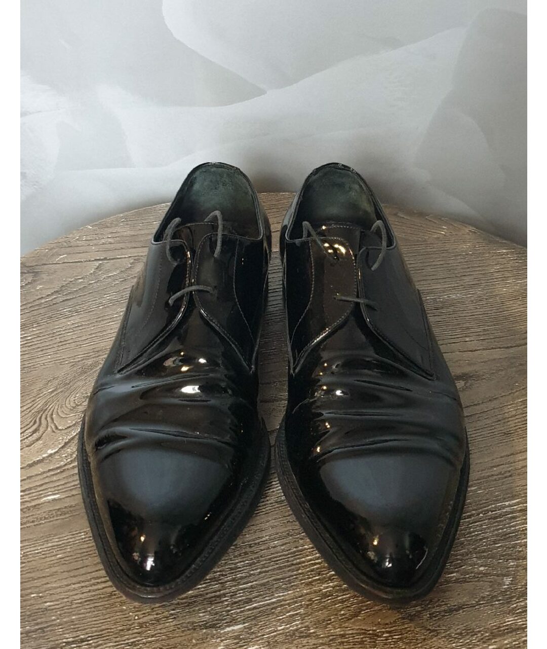 SALVATORE FERRAGAMO Черные туфли из лакированной кожи, фото 2