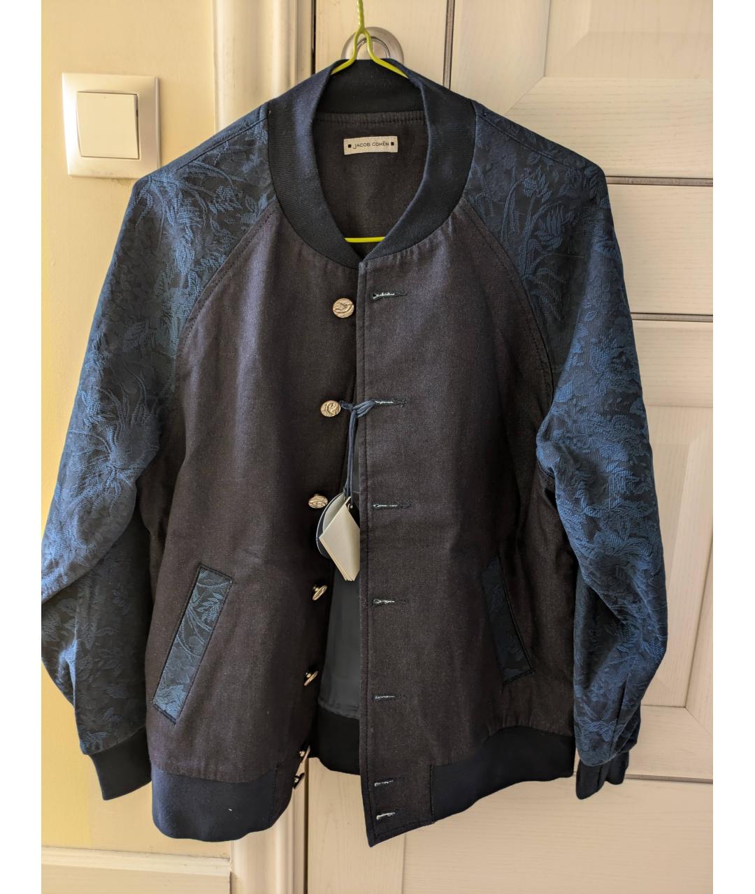 JACOB COHEN Темно-синий хлопковый жакет/пиджак, фото 8