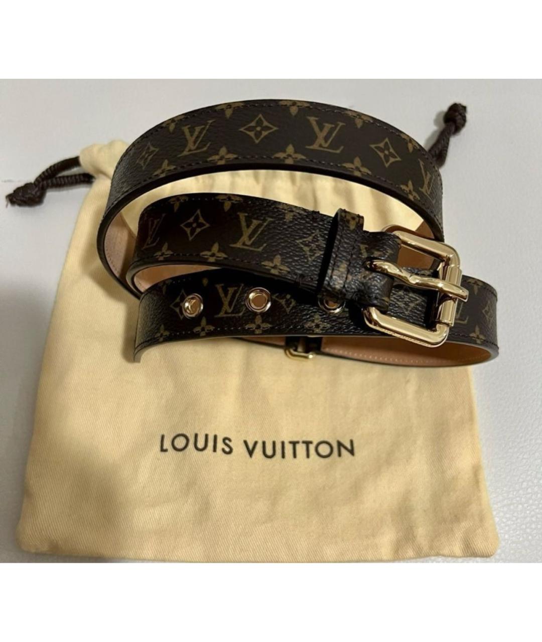 LOUIS VUITTON Коричневый ремень, фото 3