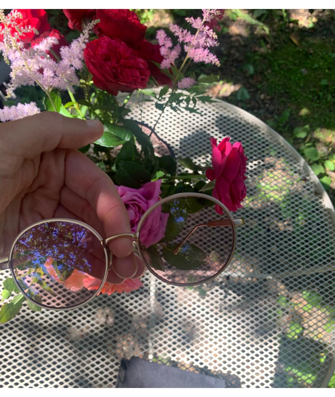 SANDRO Розовые металлические солнцезащитные очки, фото 3