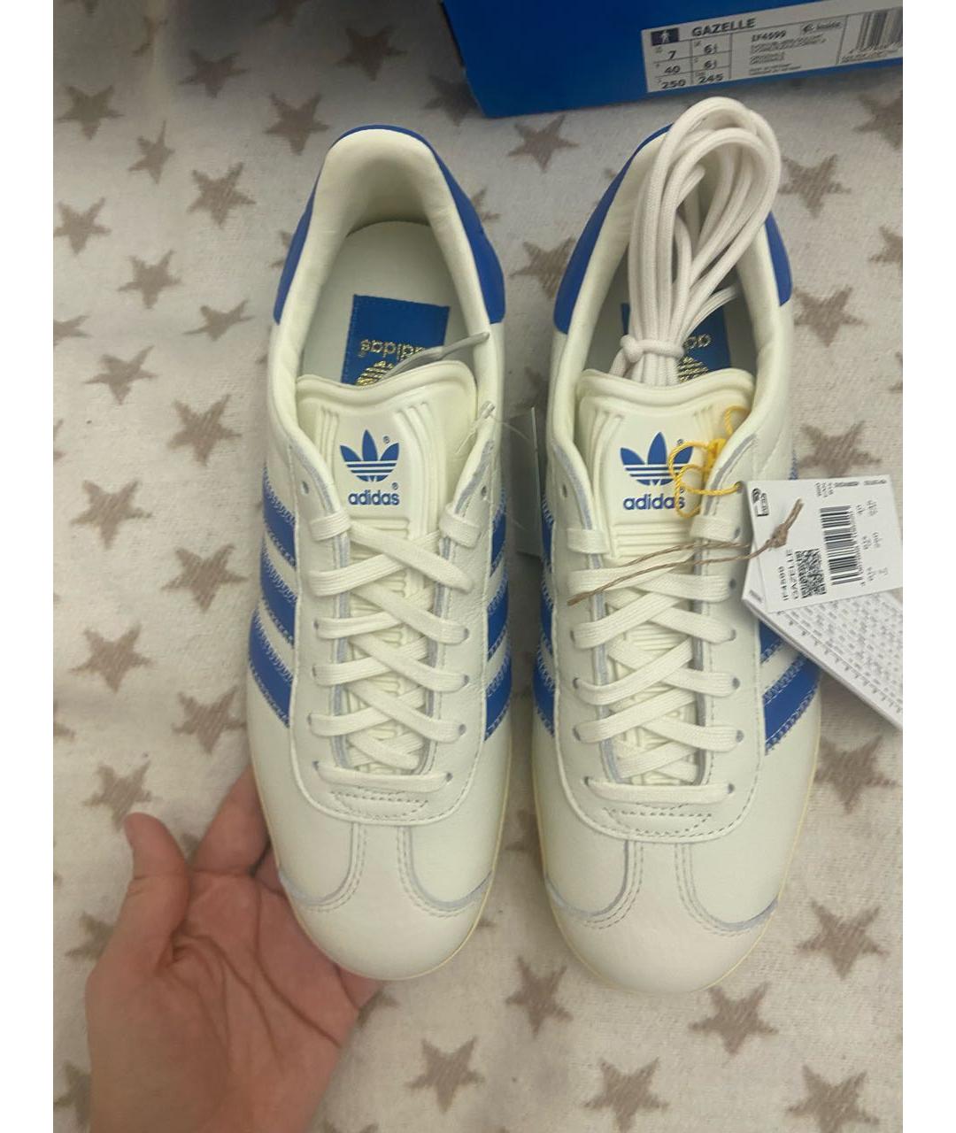 ADIDAS Белые кожаные кеды, фото 4