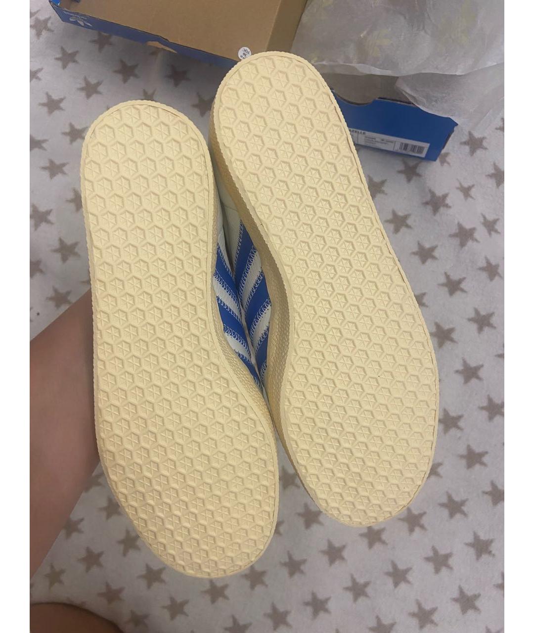 ADIDAS Белые кожаные кеды, фото 5