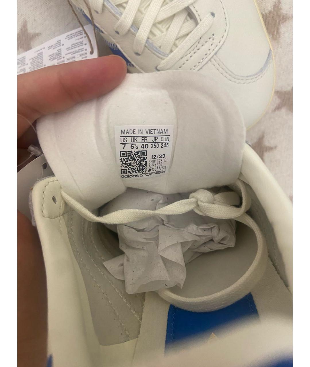 ADIDAS Белые кожаные кеды, фото 6