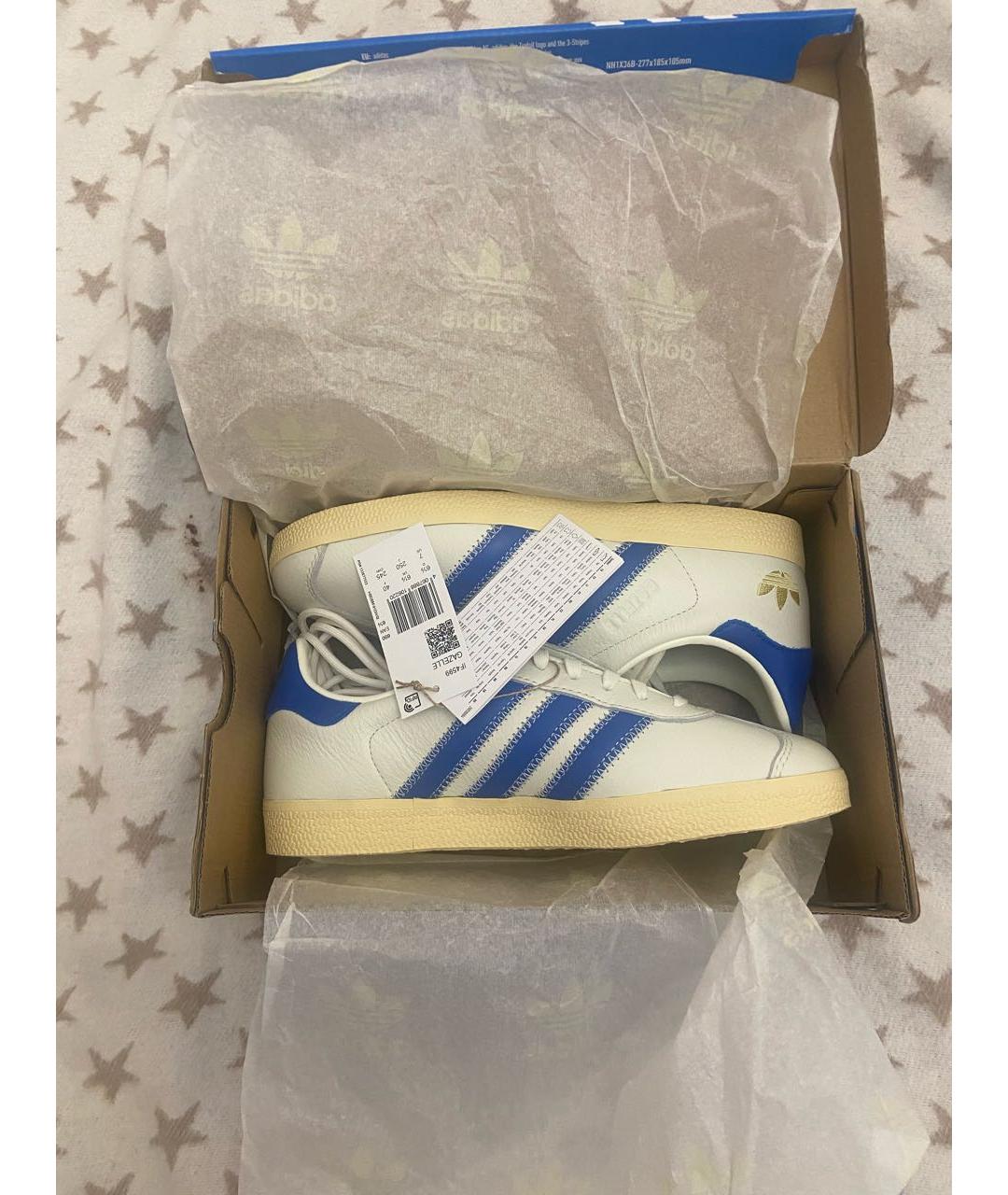 ADIDAS Белые кожаные кеды, фото 2