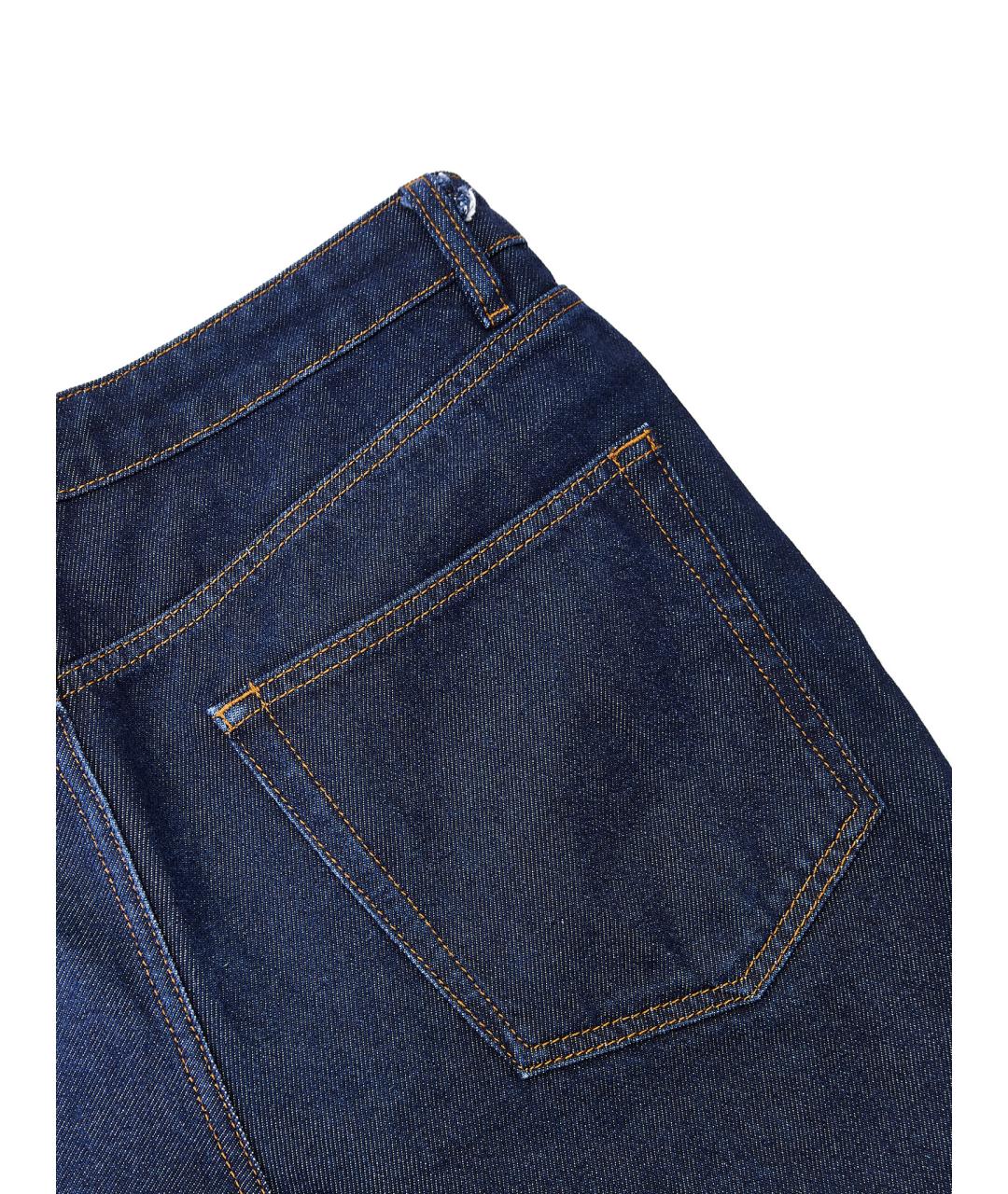 12 STOREEZ Темно-синие хлопковые прямые джинсы, фото 9