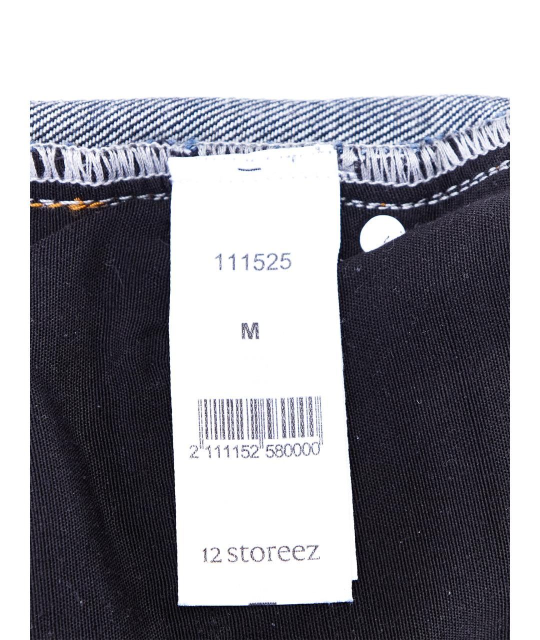 12 STOREEZ Темно-синие хлопковые прямые джинсы, фото 8
