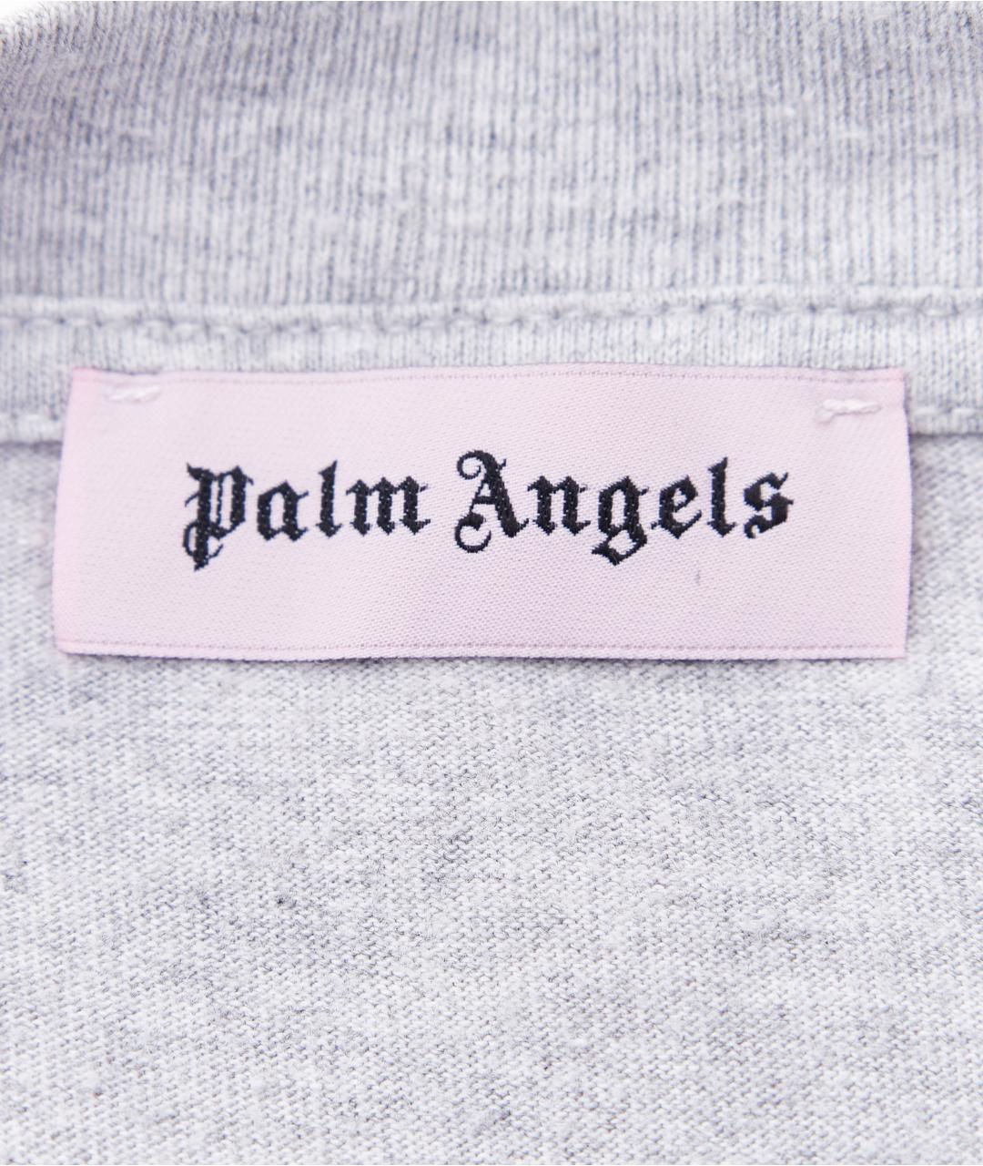 PALM ANGELS Серая хлопковая футболка, фото 4