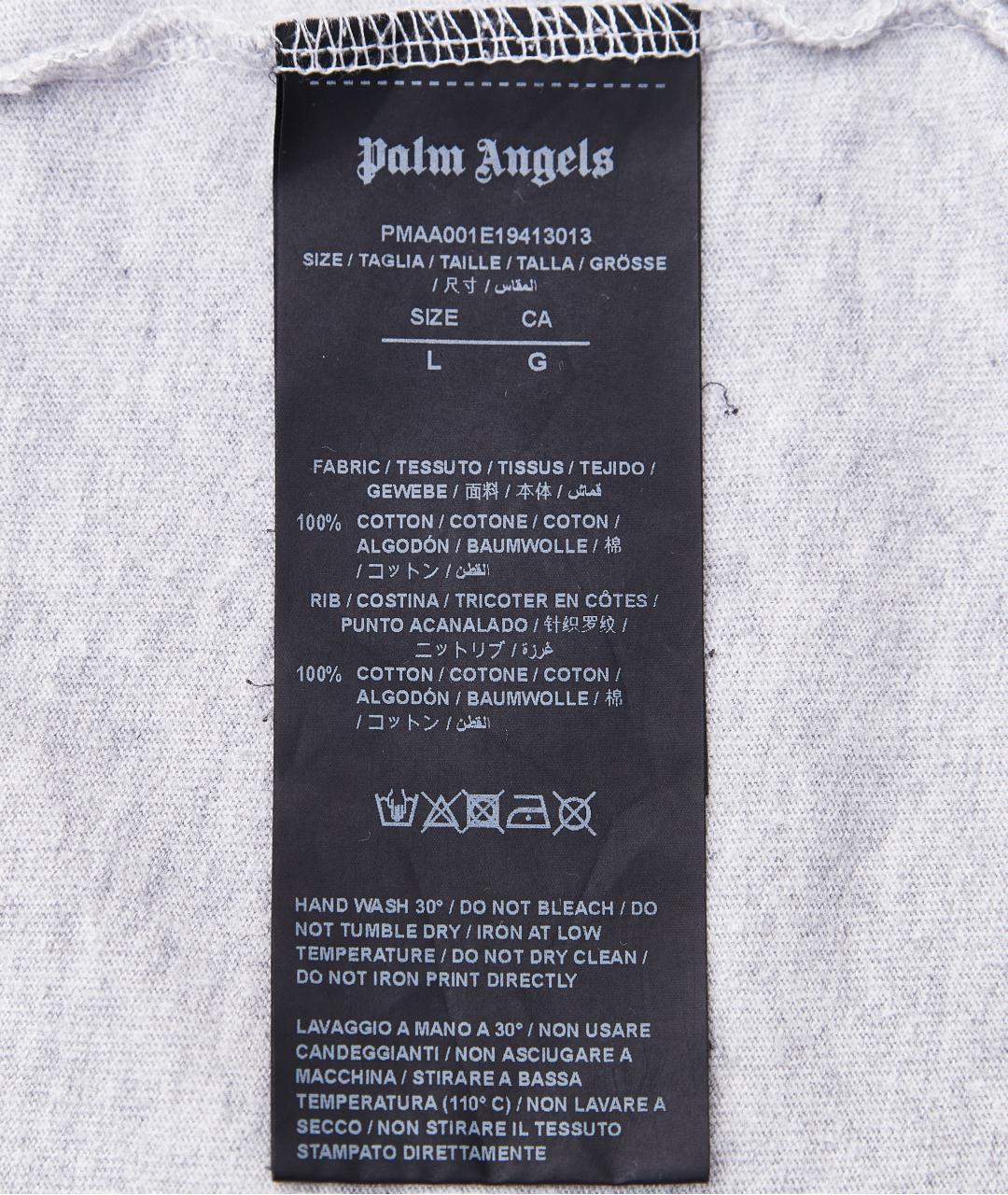 PALM ANGELS Серая хлопковая футболка, фото 5