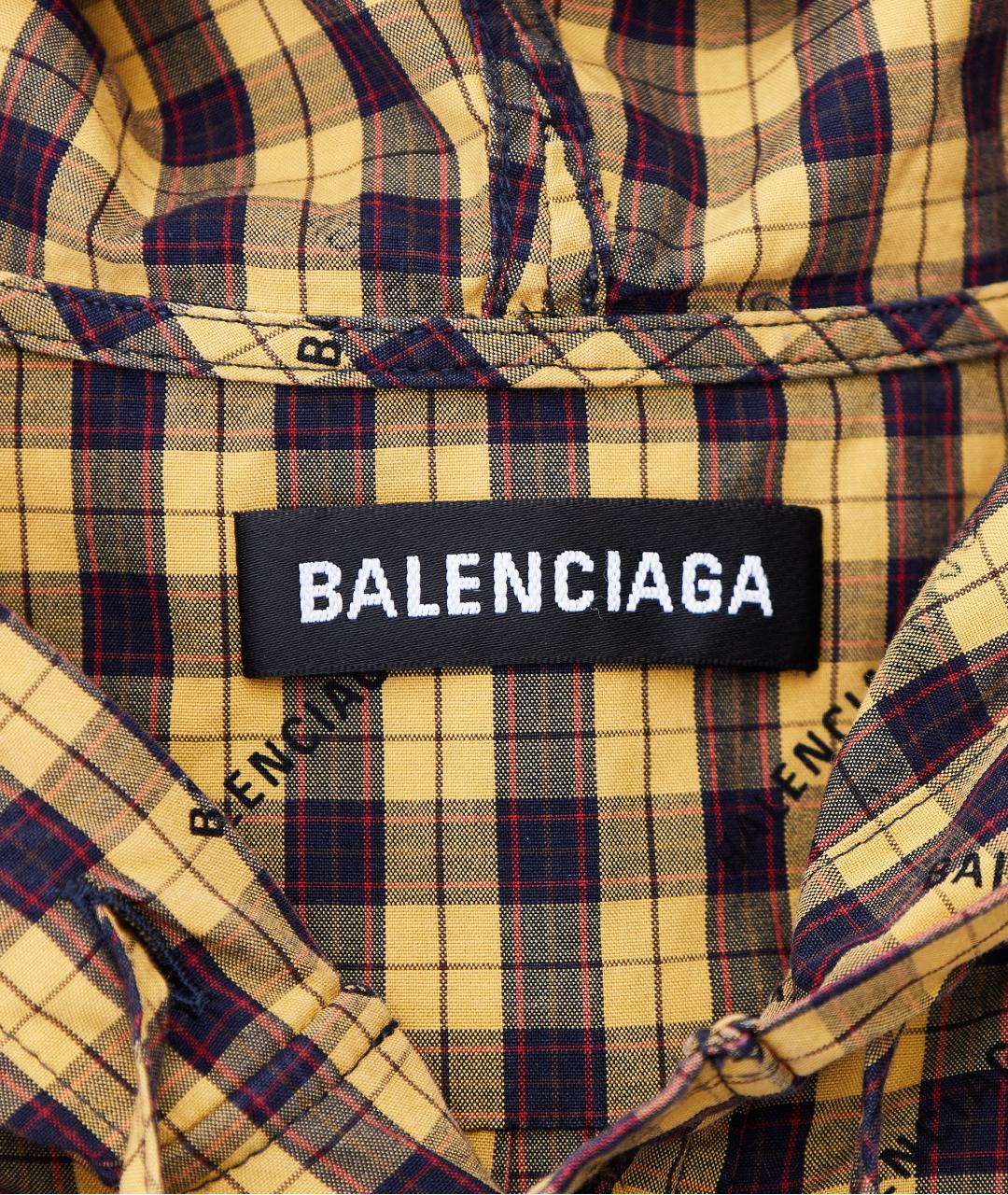 BALENCIAGA Желтая хлопковая кэжуал рубашка, фото 4