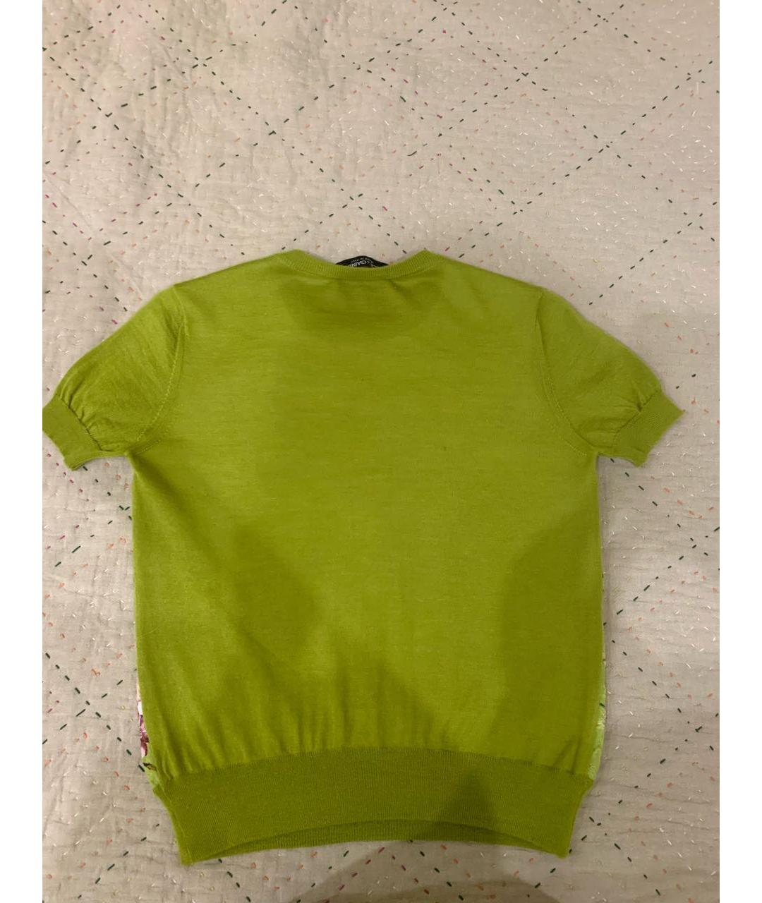 DOLCE&GABBANA Зеленый кашемировый джемпер / свитер, фото 2