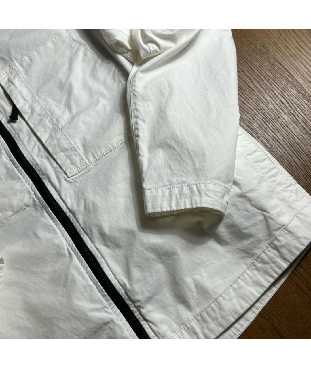 STONE ISLAND Белая хлопковая куртка, фото 4