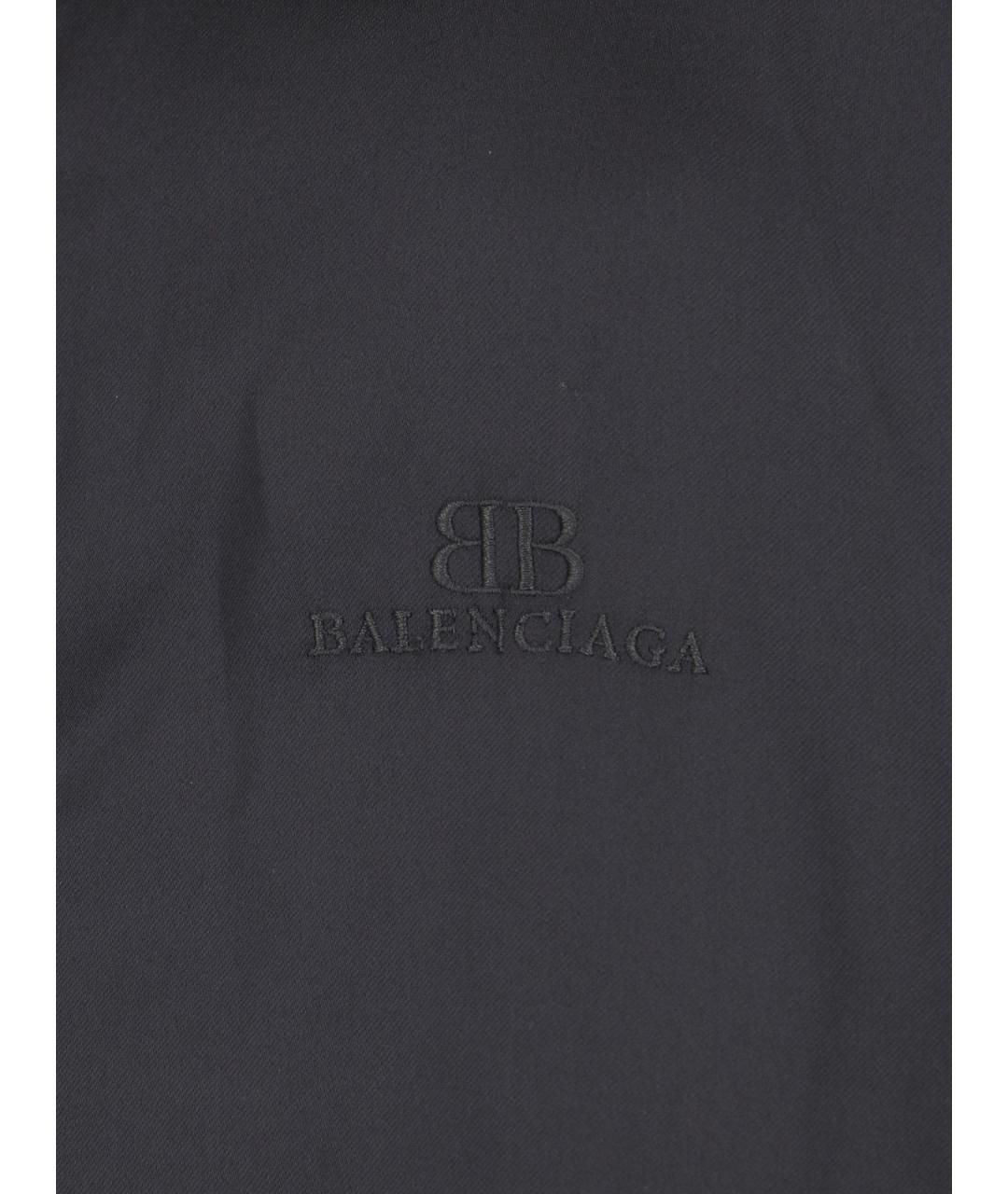 BALENCIAGA Черная полиэстеровая рубашка, фото 3