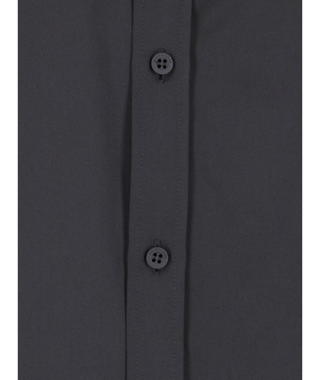 BALENCIAGA Черная полиэстеровая рубашка, фото 4