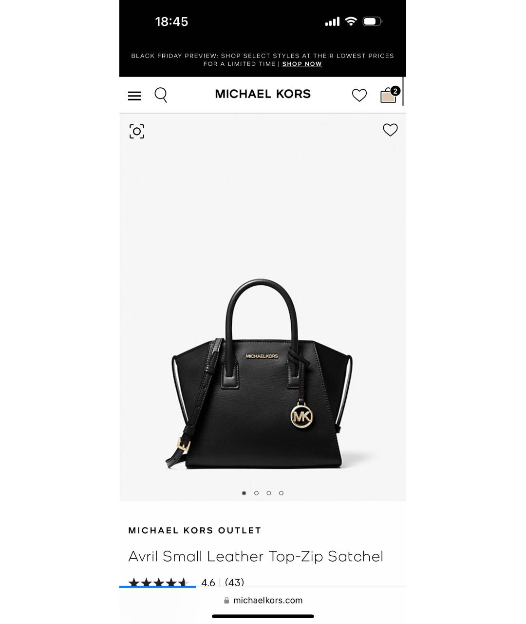 MICHAEL KORS Черная кожаная сумка с короткими ручками, фото 8