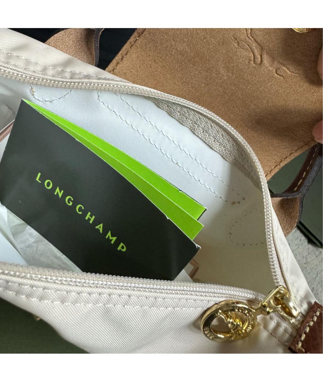 LONGCHAMP Бежевая сумка с короткими ручками, фото 7