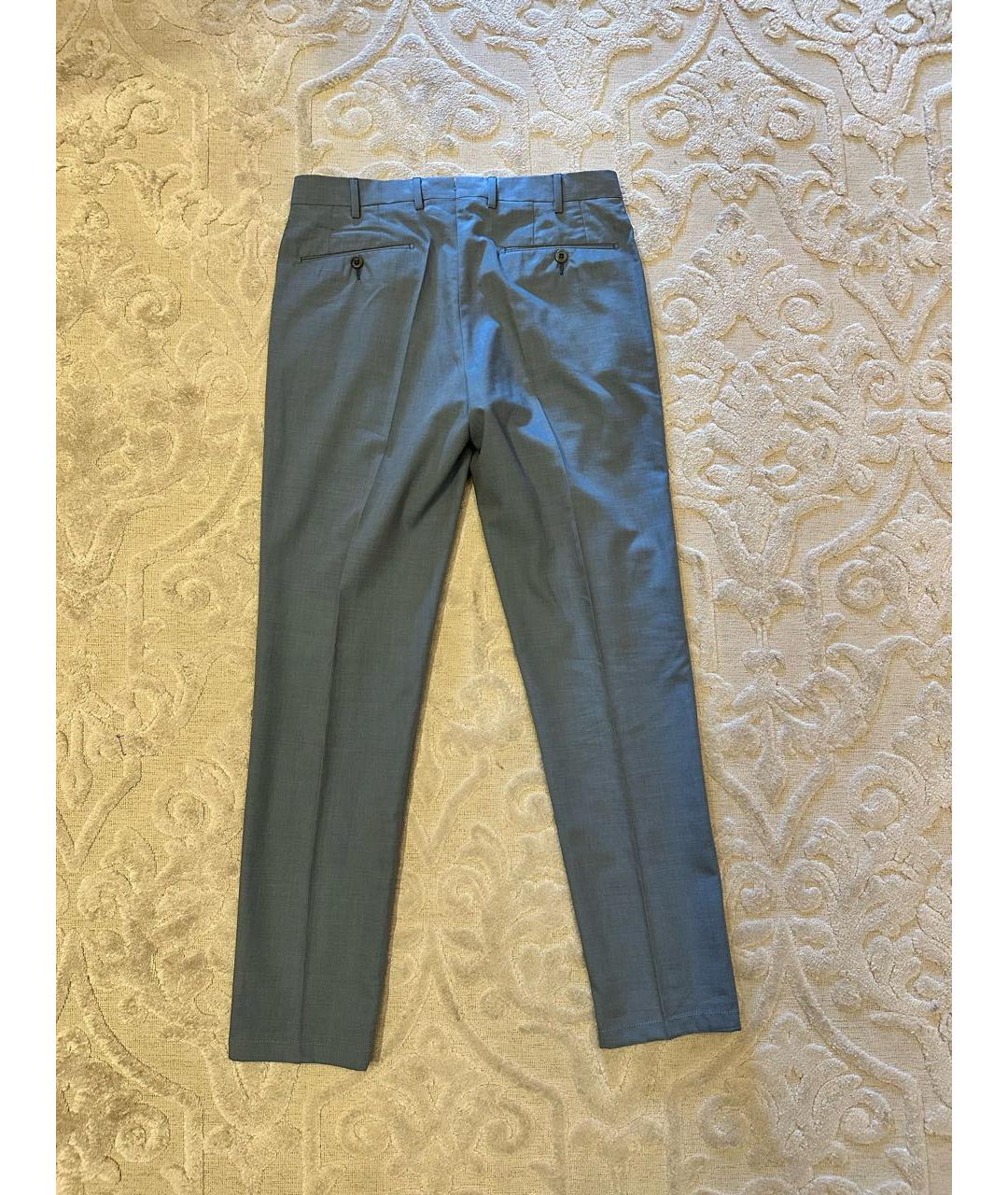 KITON Серые шелковые повседневные брюки, фото 2