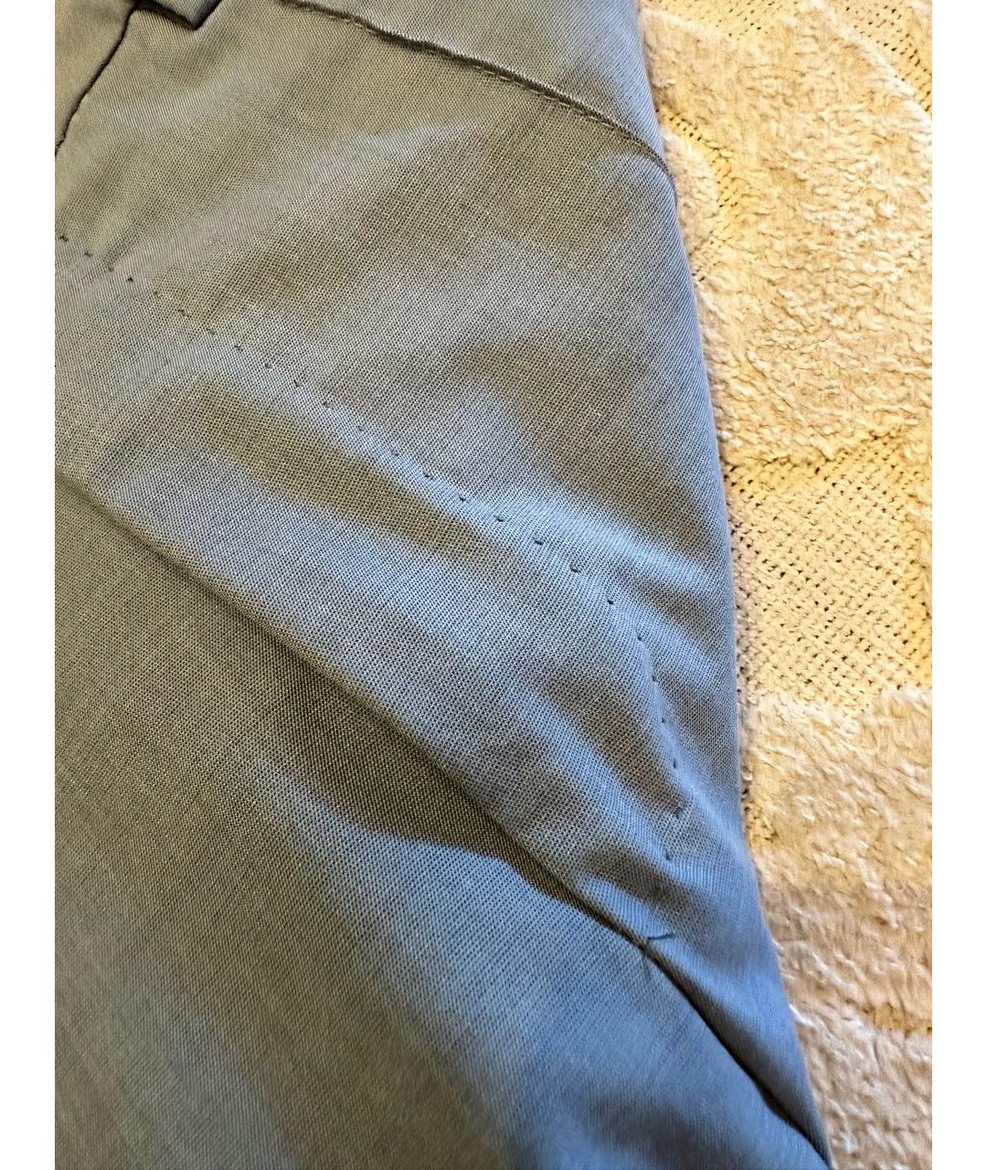 KITON Серые шелковые повседневные брюки, фото 7
