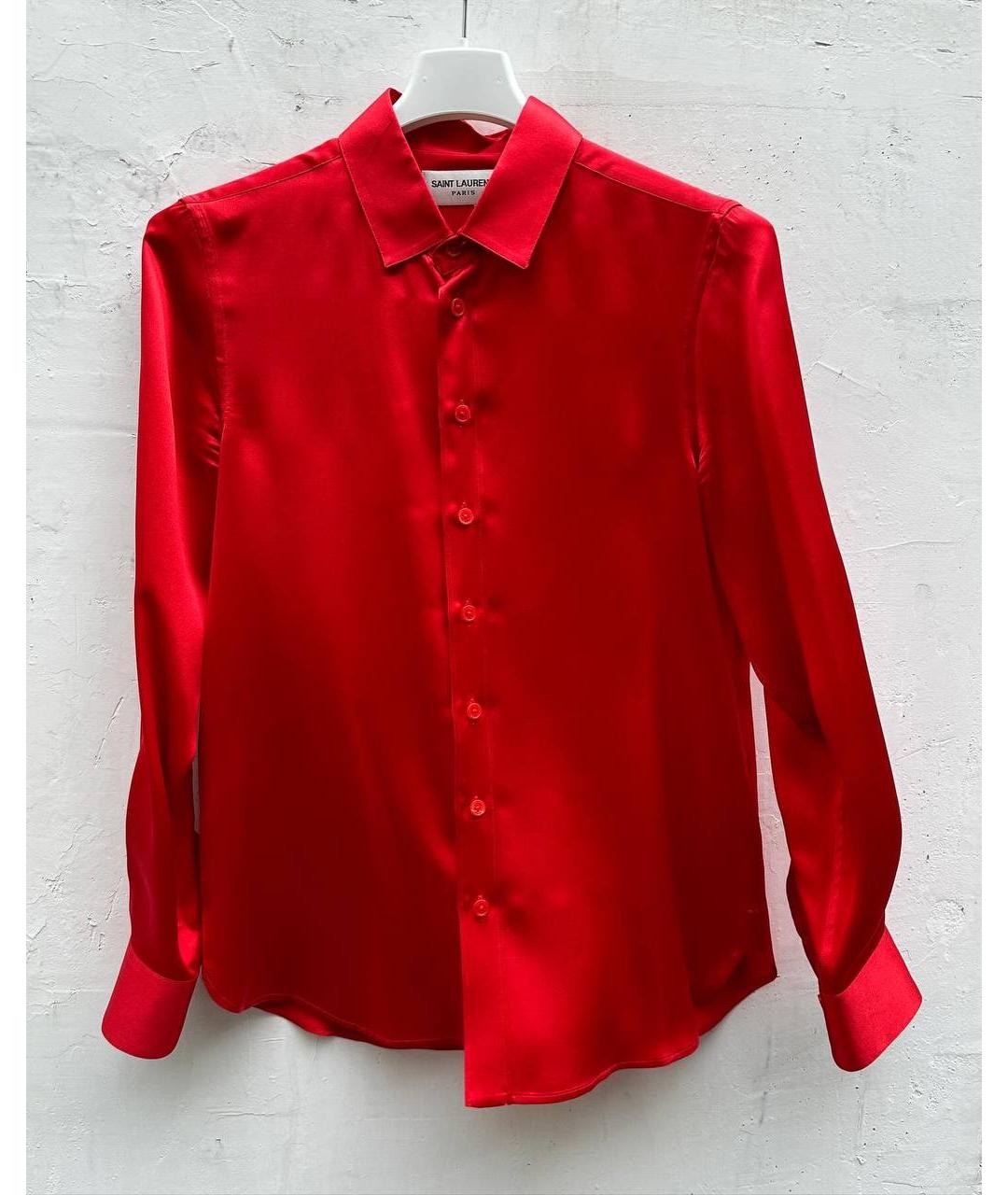 SAINT LAURENT Красная блузы, фото 4