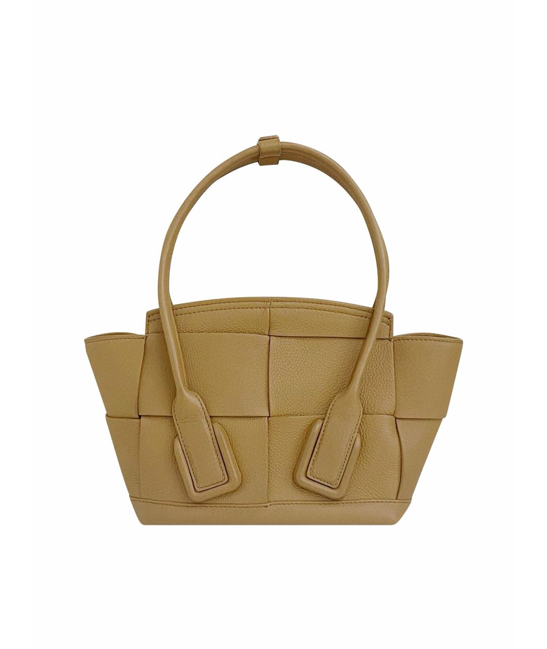 BOTTEGA VENETA Бежевая кожаная сумка тоут, фото 1