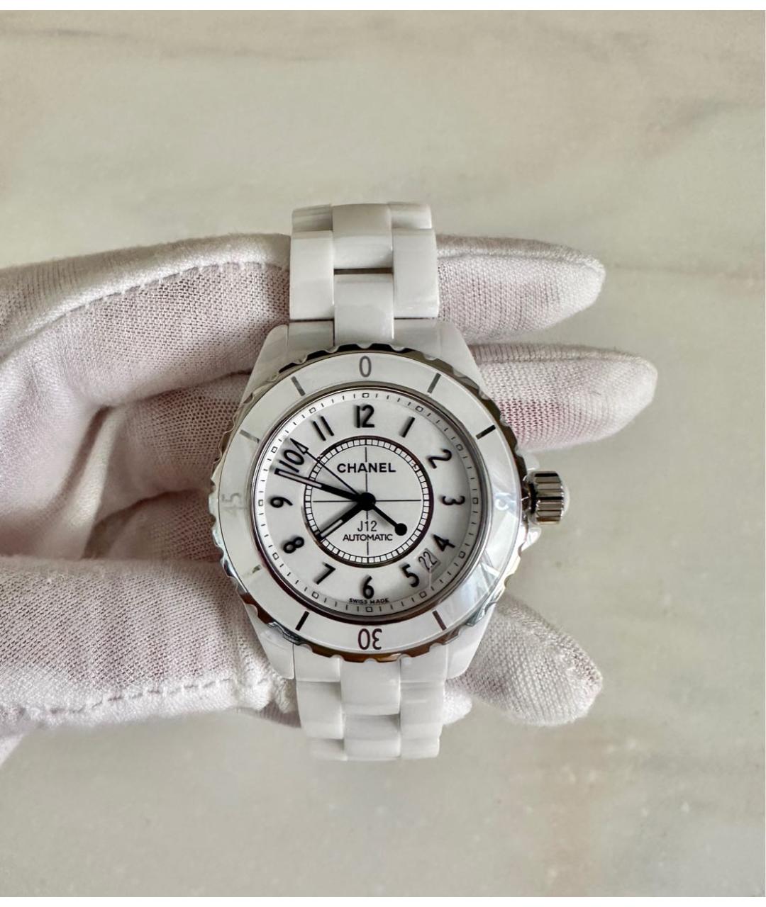 CHANEL Белые керамические часы, фото 3