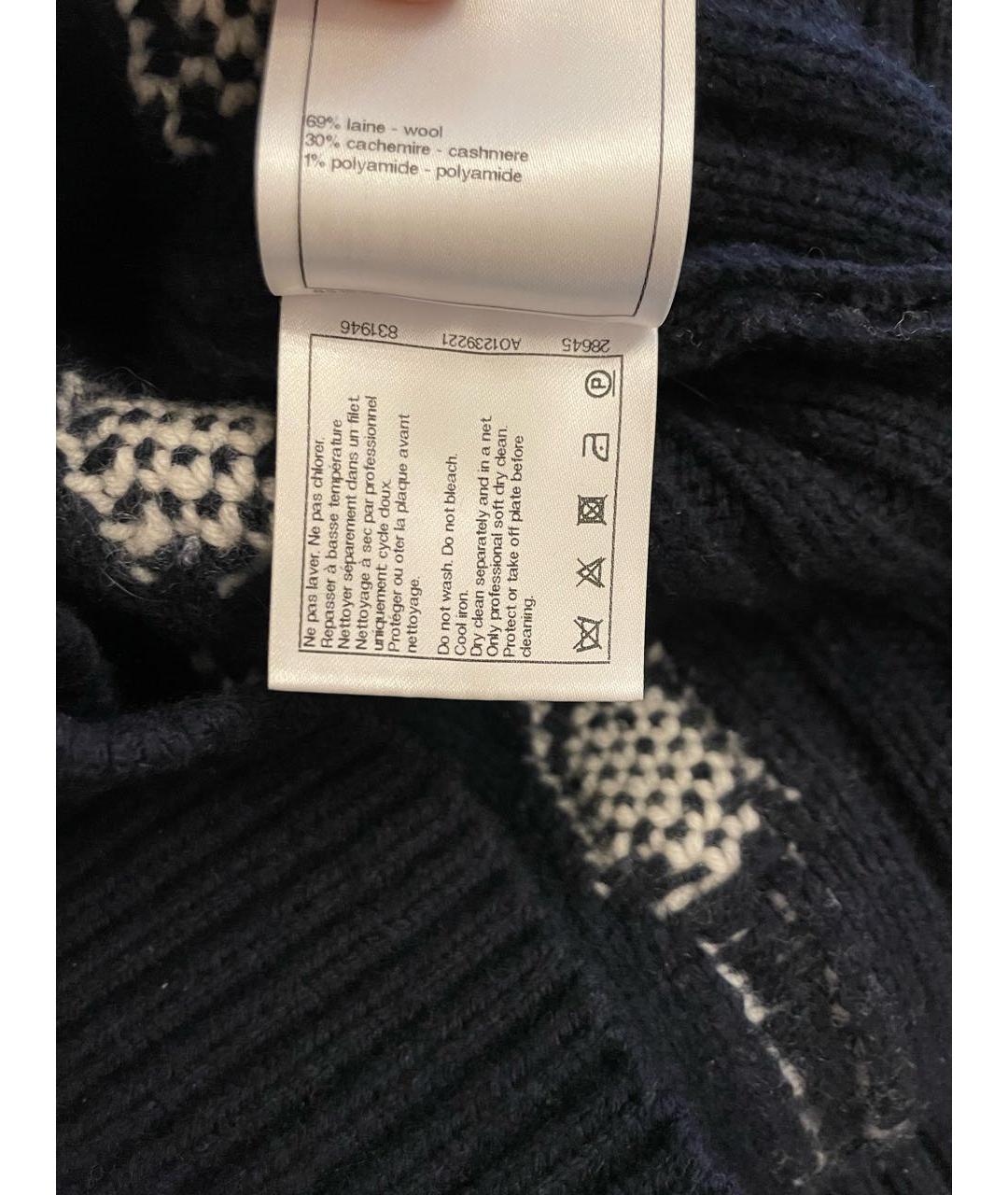 CHANEL Темно-синий шерстяной джемпер / свитер, фото 7